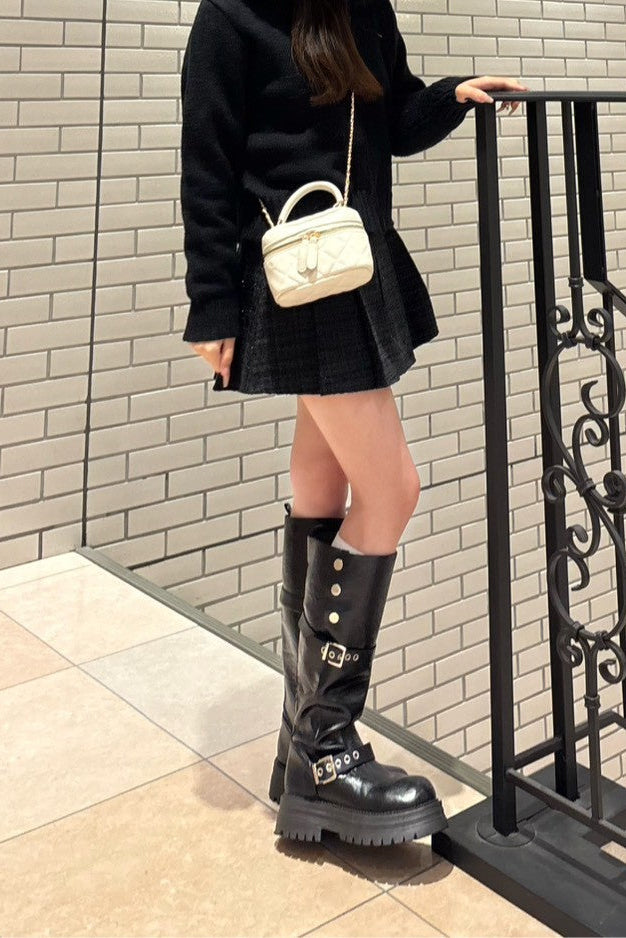 チャンキーロングブーツ KR13449