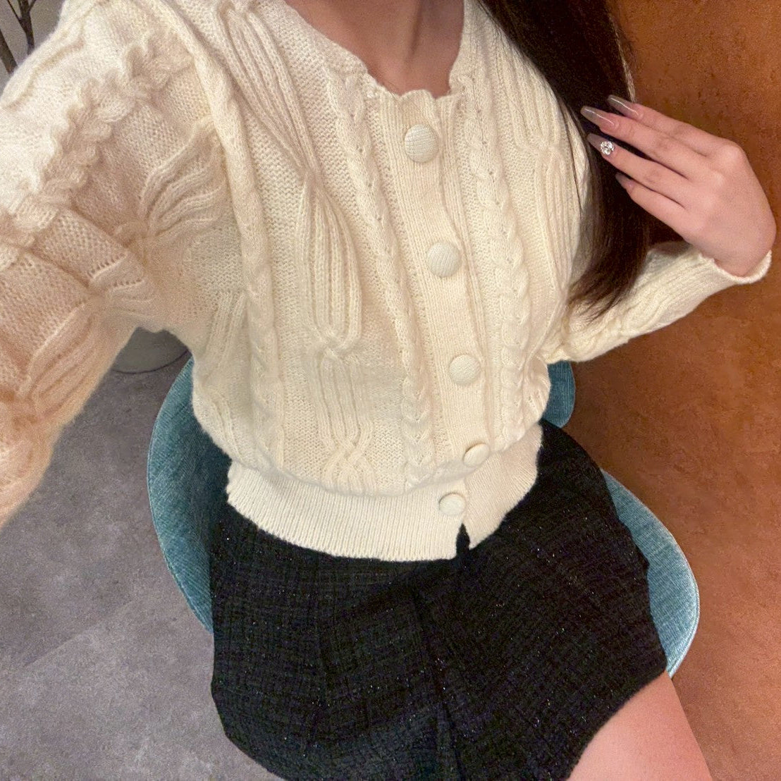 ケーブルファーニット KR13452