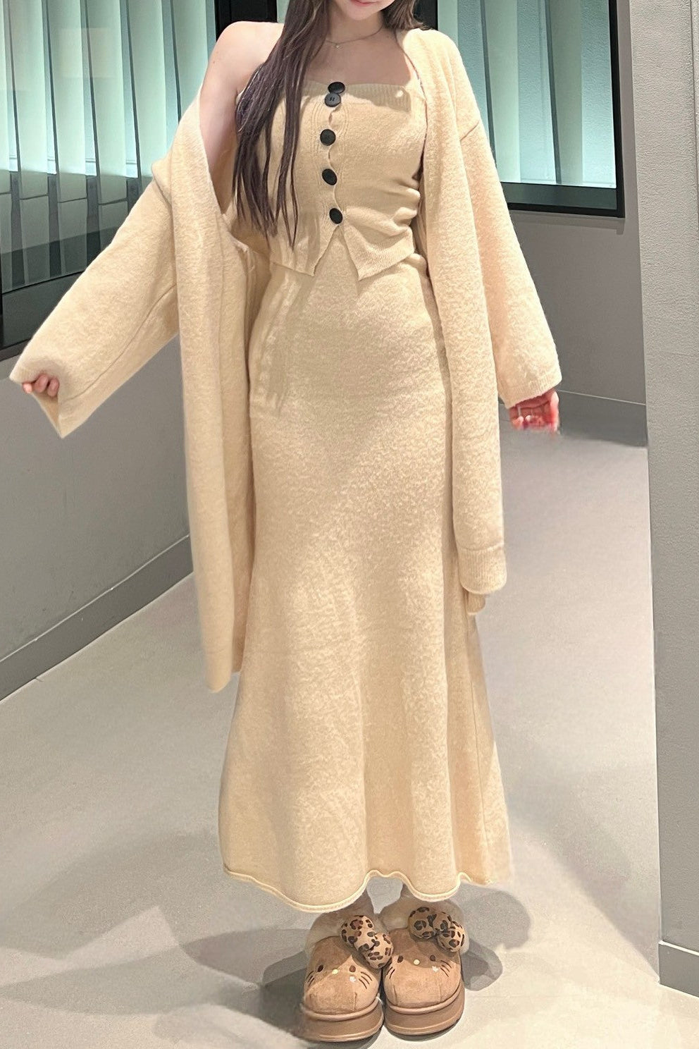 スリーピースニットロングセットアップ KR30068