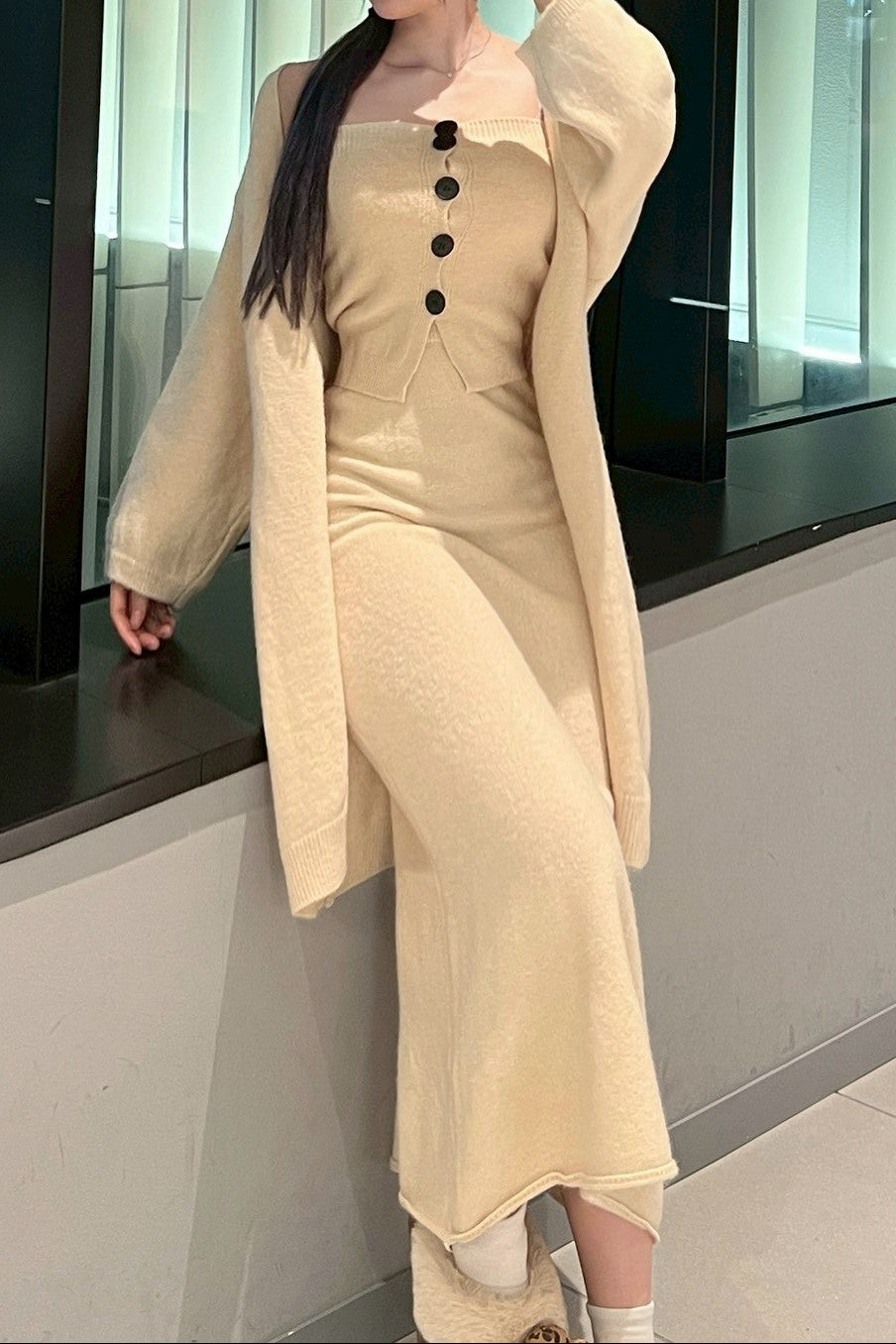 スリーピースニットロングセットアップ KR30068