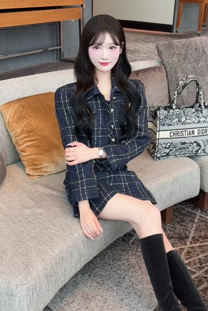 チェックツイードセットアップ KR12236