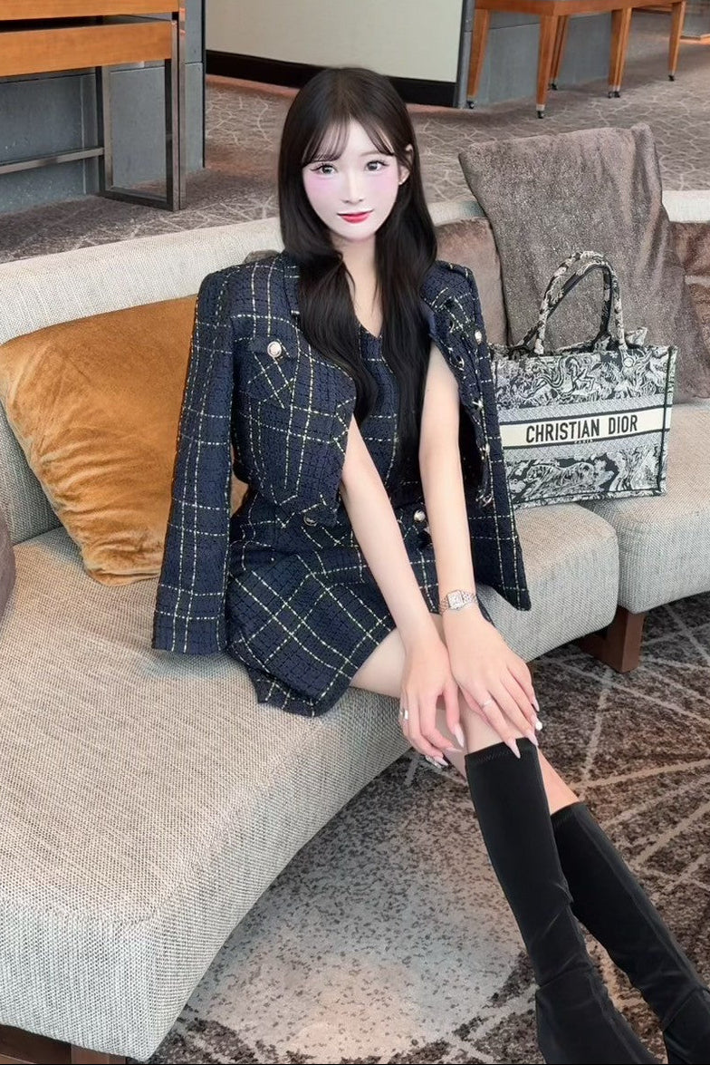 チェックツイードセットアップ KR12236