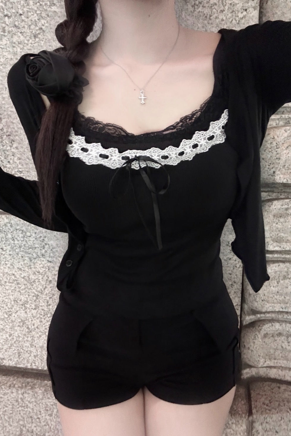 ハイウエストサイドフラップショートパンツ KR11615