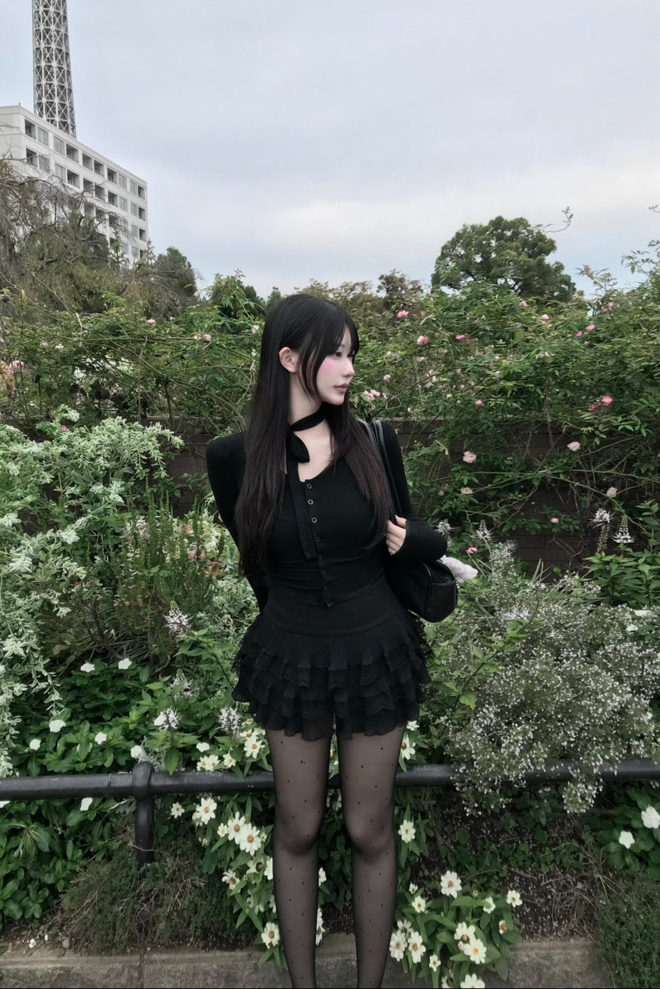 ホワイトタイトショートトップス KR11619