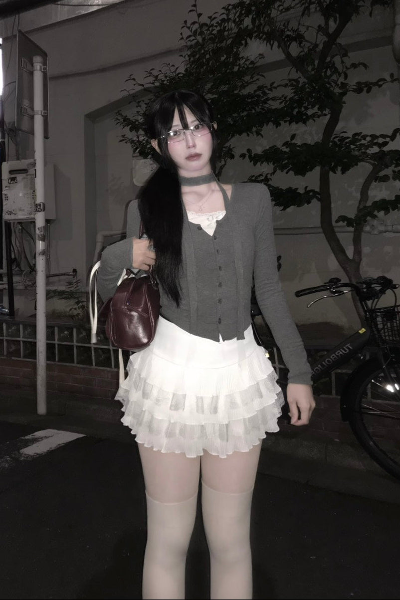 ホワイトタイトショートトップス KR11619