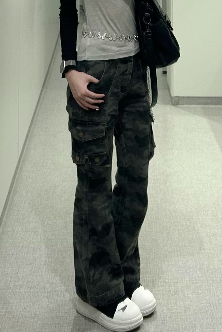 カモフラージュフレアパンツ KR12631