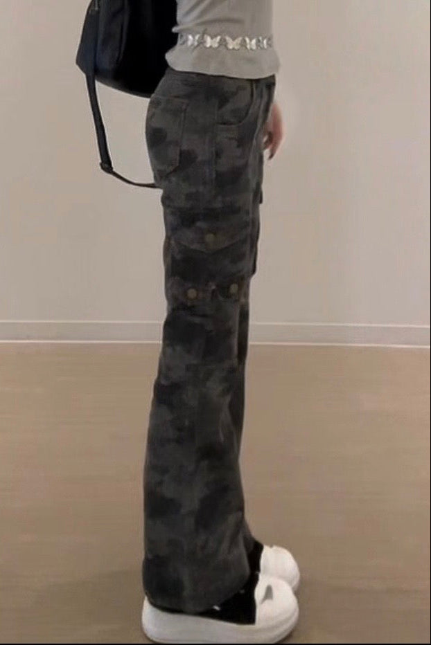 カモフラージュフレアパンツ KR12631