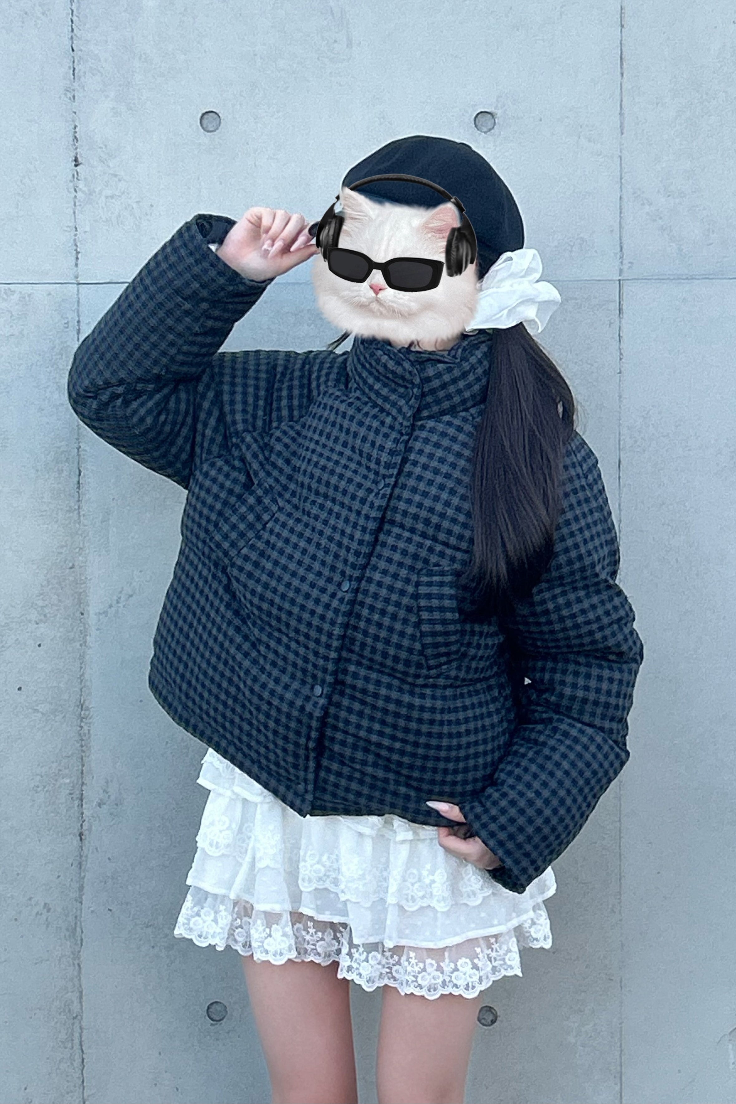 チェックダウンジャケット KR30300