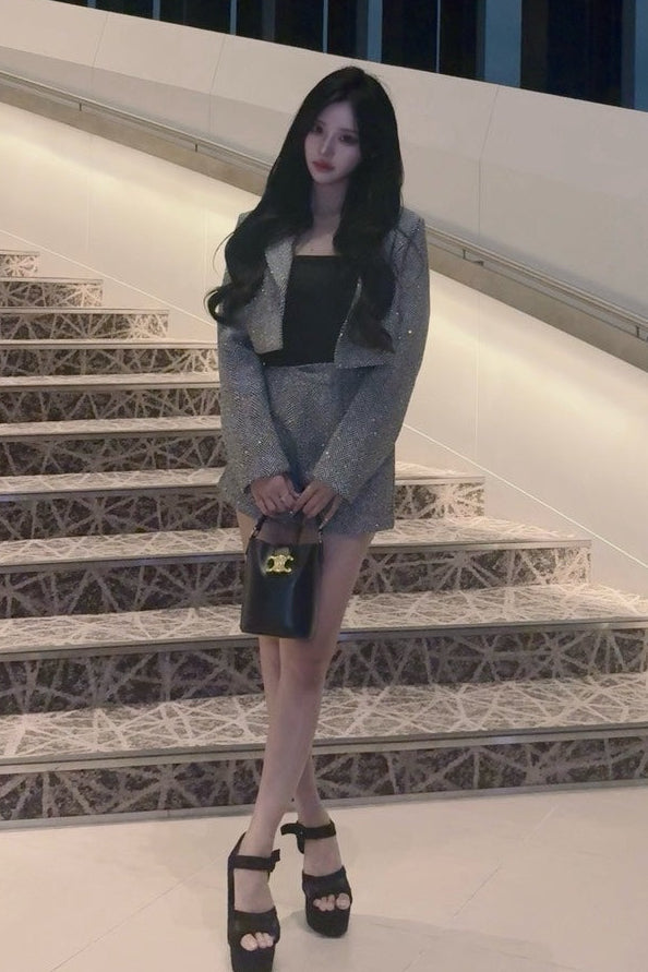 ヘリンボーンクロップドセットアップ KR13220