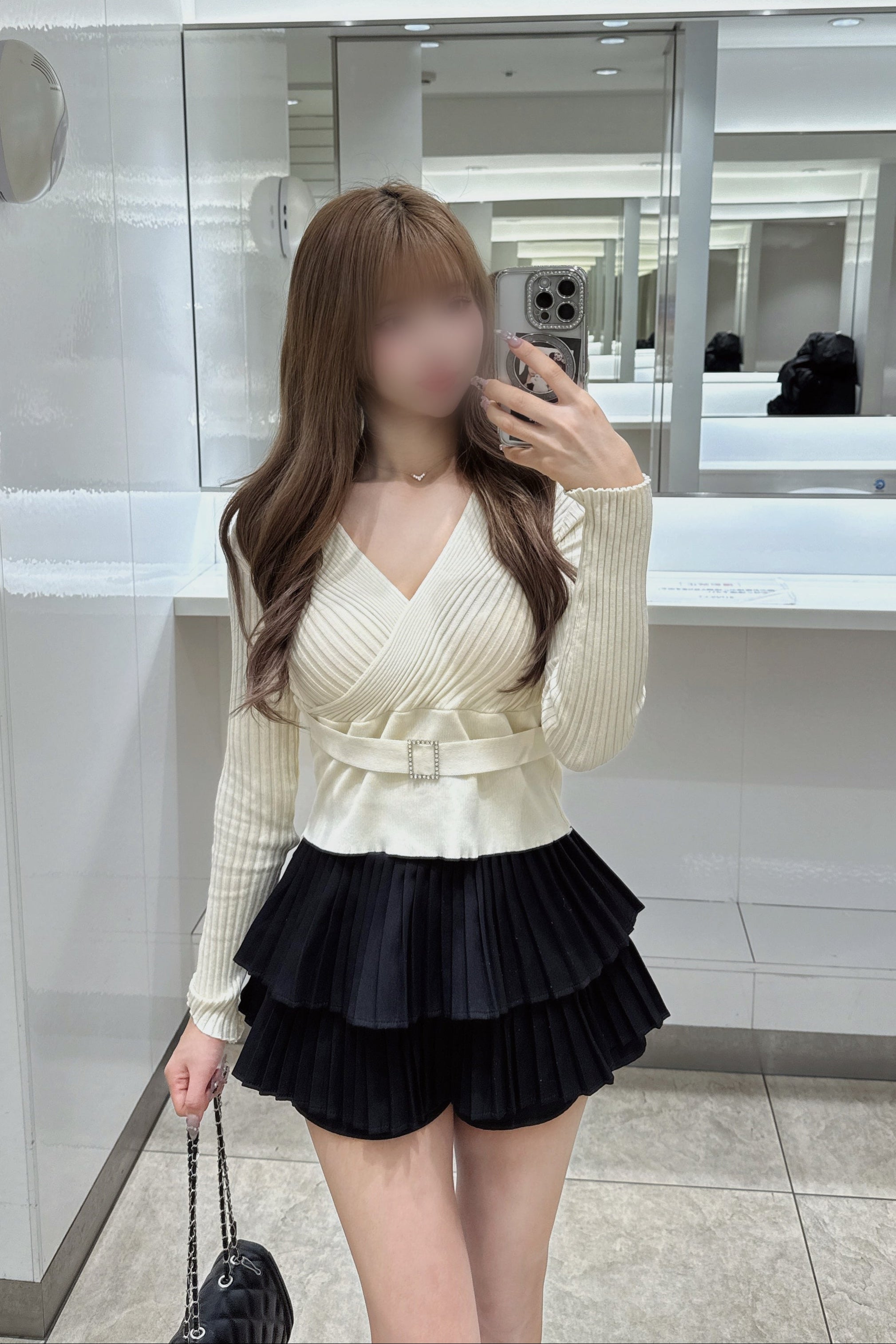 デコルテクロスVネックニット KR14347